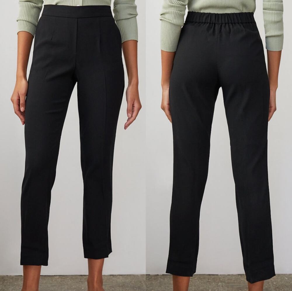 Babaton Conan Mid Rise Slim Ankle Cropped Trouser Pants Size 4 Pull On Office